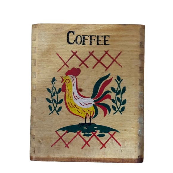 MCM Wooden Kitchen Canister Set Rooster Nesting Boxes Japan - Picture 6 of 12